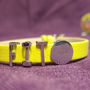 Yellow KEEP Collective Bracelet with Silver Charms